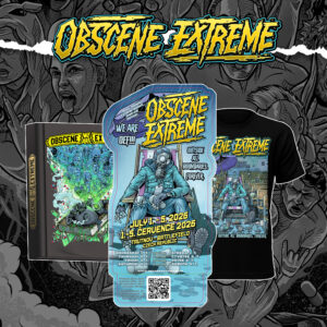 OEF 2026 Balíček 1 - Mega Kniha We Are Obscene Extreme + tištěná designová vstupenka na OEF 2026 + tričko OEF 2026